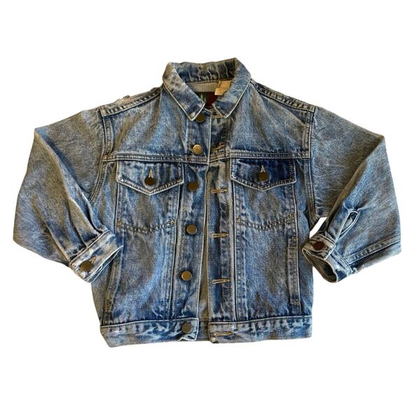 VTG High Sierra by Mervyn’s Children’s Medium Wash Distressed Denim Jacket Large - Picture 10 of 13